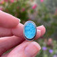 Turquoise Doublet Signet Ring // Size 5