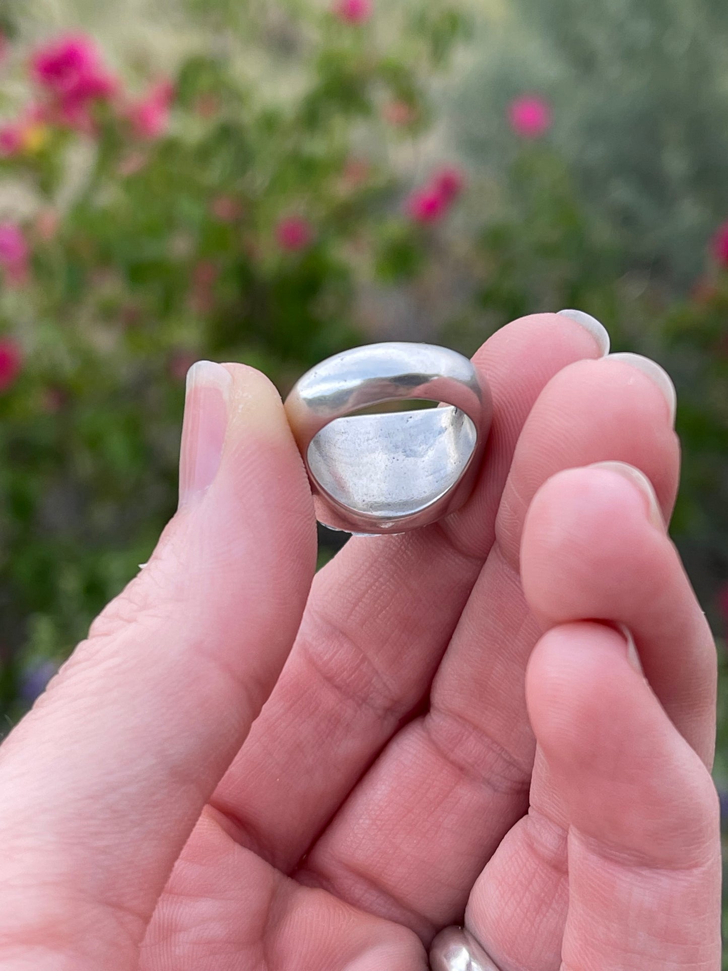 Turquoise Doublet Signet Ring // Size 5