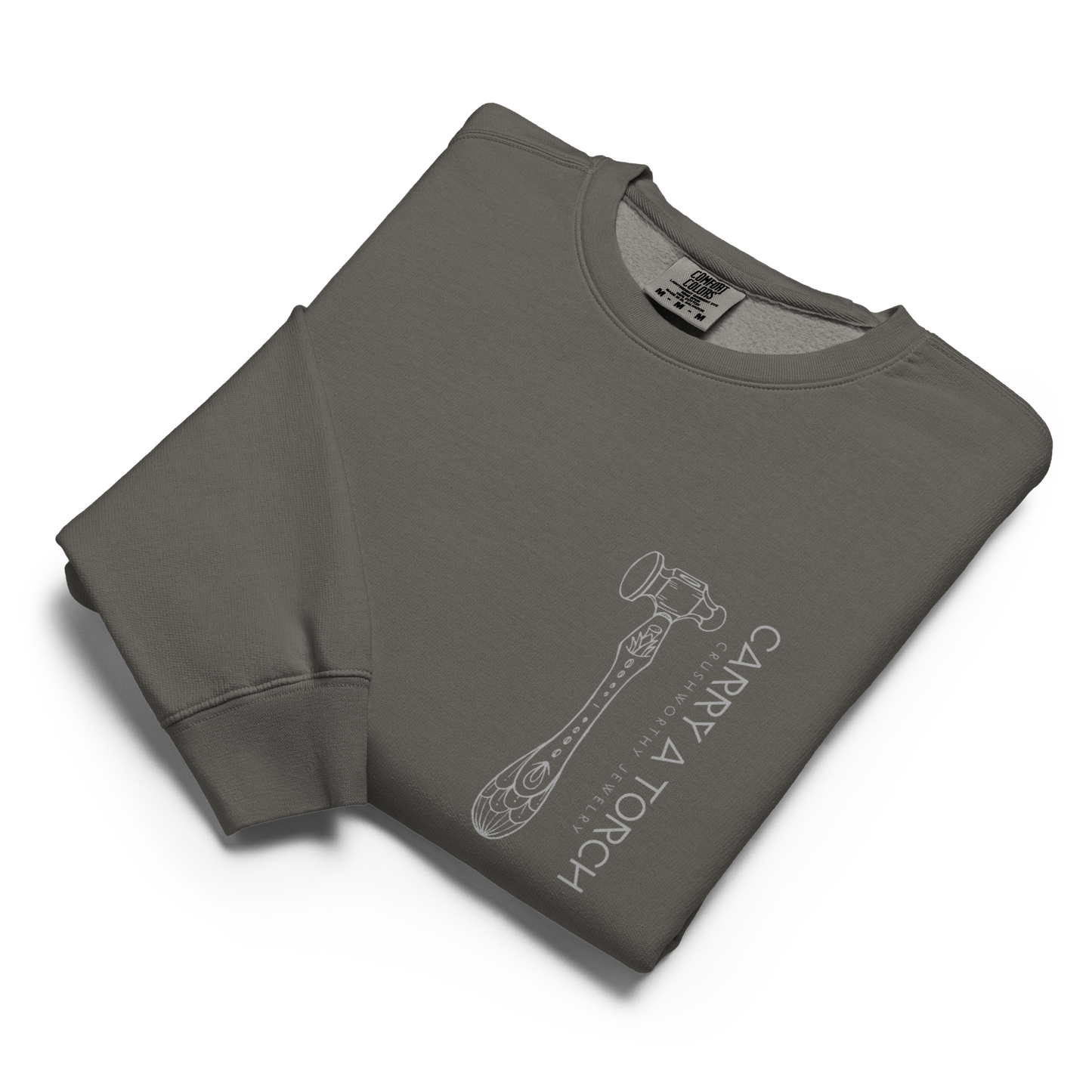 HAMMER // Unisex garment-dyed fleece crewneck sweatshirt