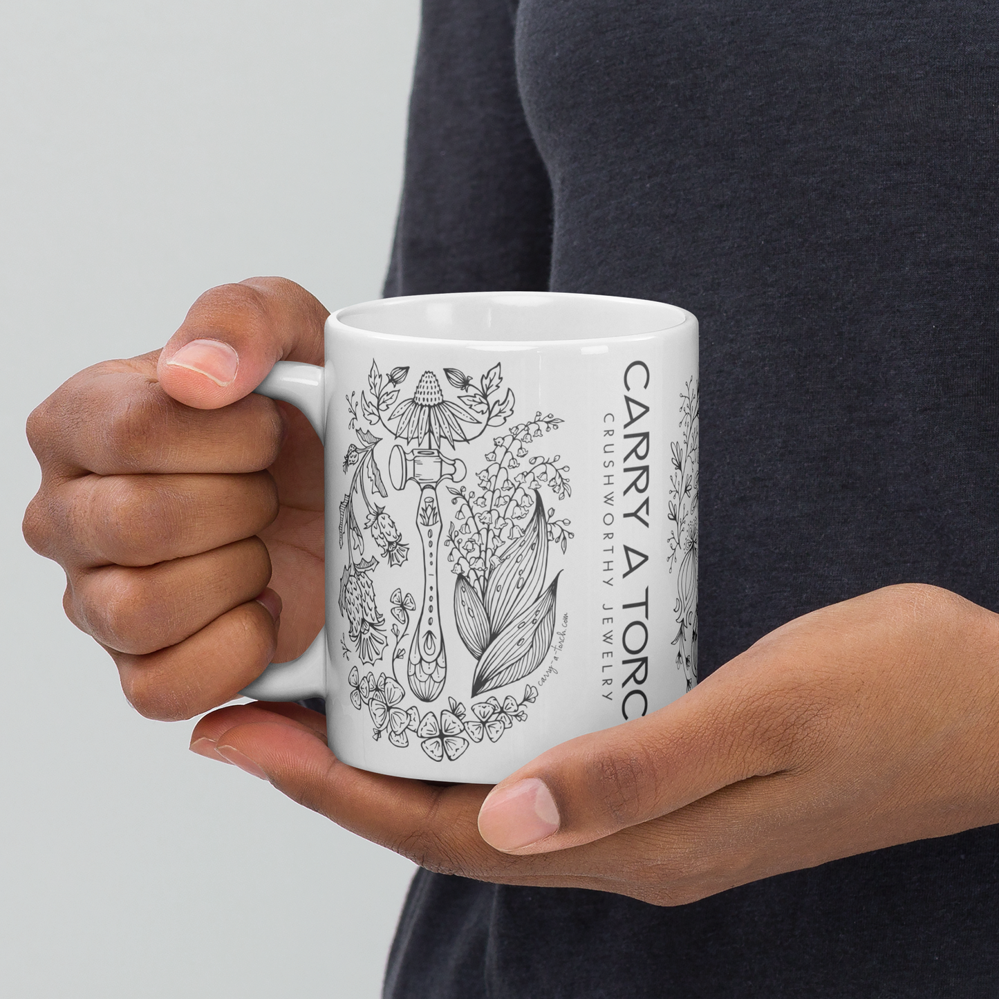 HAMMER + TORCH + SAW // White glossy mug