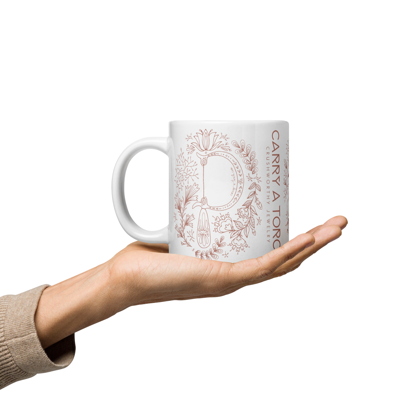 SAW + TORCH + ANVIL // White glossy mug