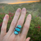Sierra Nevada Turquoise Stack Stone Ring // Size 8.25