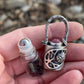 Lady Bug Roller Bottle Necklace // Ruby + Garnet