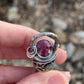 Lady Bug Roller Bottle Necklace // Ruby + Garnet