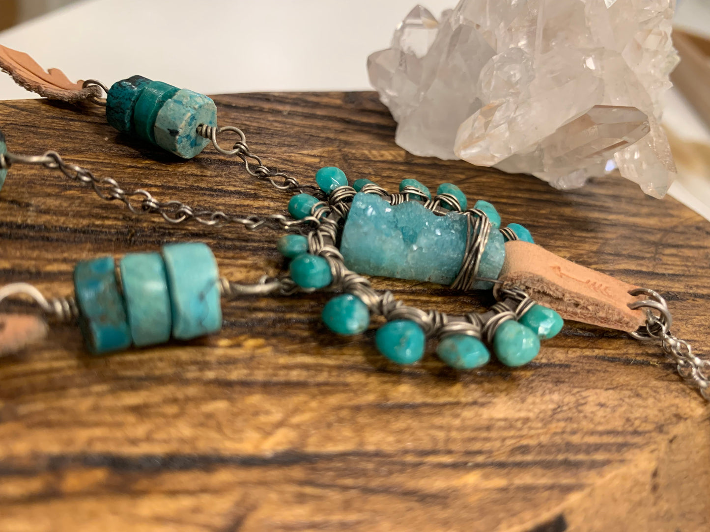 Dream Catcher Talisman Necklace // Turquoise