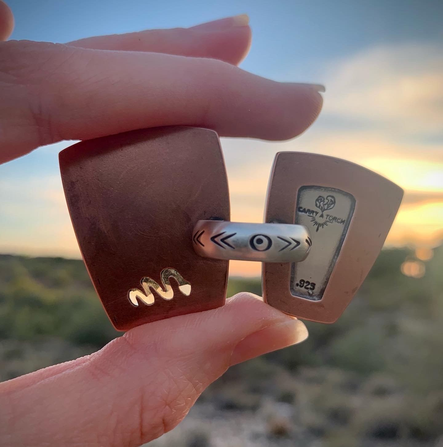 Sonoran Sun Split Shank Ring // Bao Canyon + Smoky Quartz // Size 6