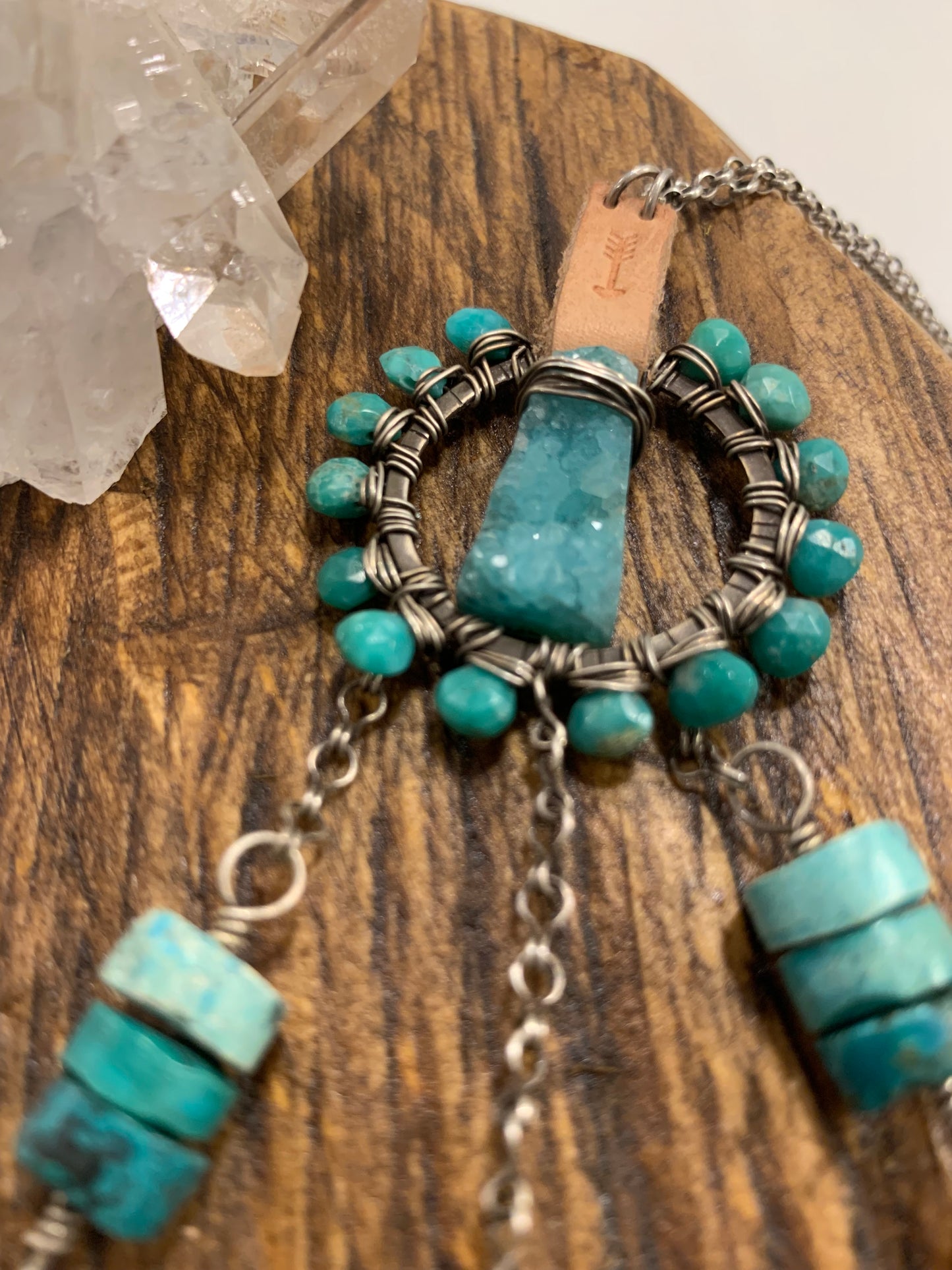 Dream Catcher Talisman Necklace // Turquoise