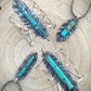 Kingman Feather Pendant Necklace // #1