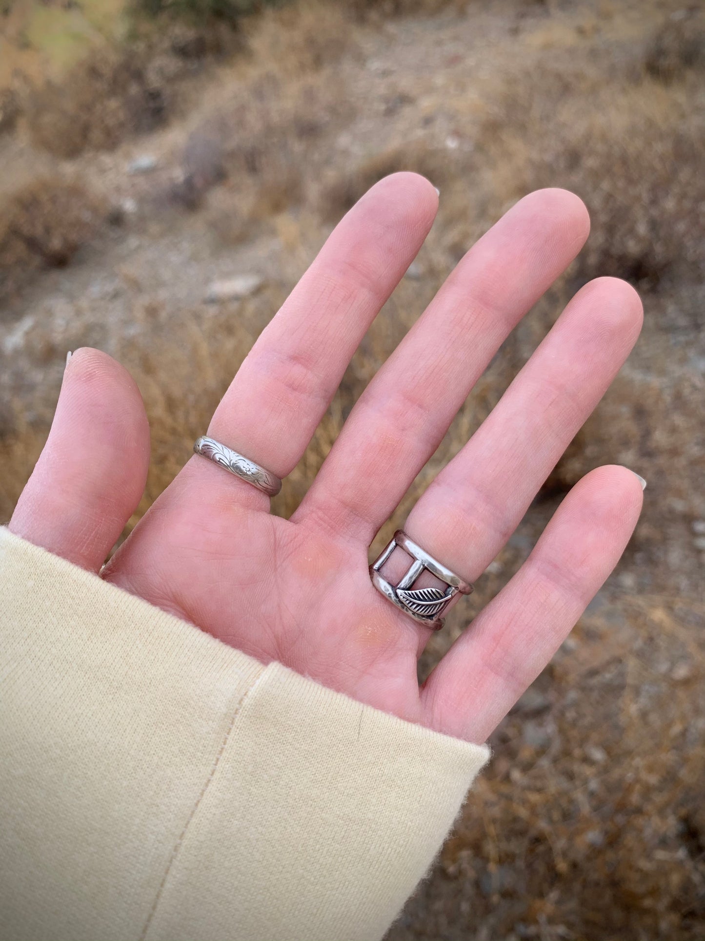 Small Leaf Cluster Ring // Sonoran Gold Turquoise // Size 7