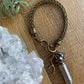 Crystal Point Viking Knit Bracelet // Brass