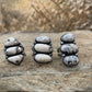 White Buffalo Stack Stone Ring // Size 9