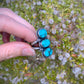 Blue Moon Turquoise Stack Stone Ring // Size 6.25