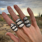 White Buffalo Stack Stone Ring // Size 9