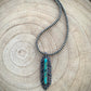Kingman Feather Pendant Necklace // #2