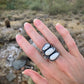 White Buffalo Stack Stone Ring // Size 9