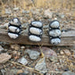 White Buffalo Stack Stone Ring // Size 9