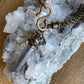 Crystal Point Viking Knit Bracelet // Brass