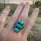 Sierra Nevada Turquoise Stack Stone Ring // Size 8.25