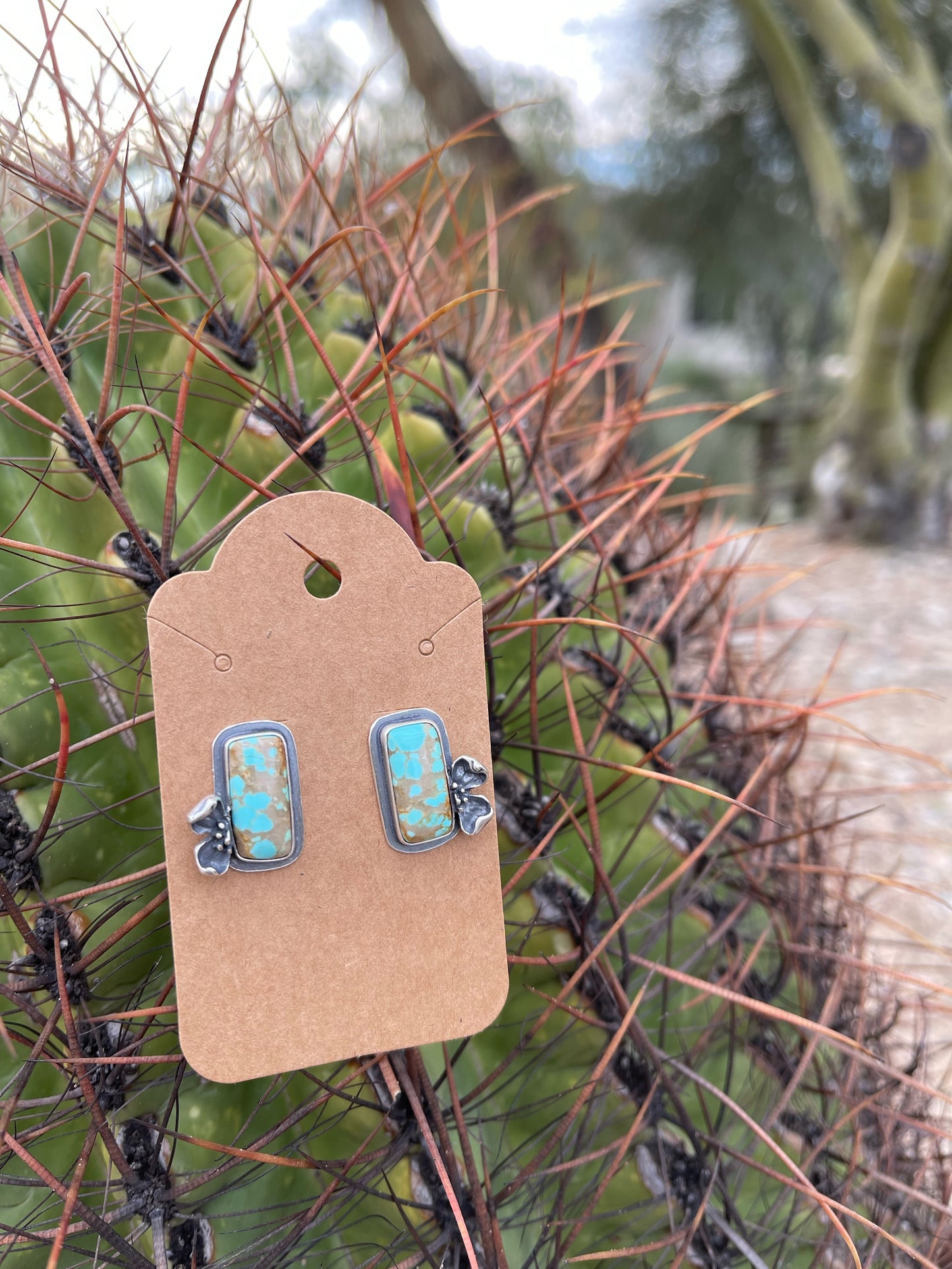 Dogwood Earrings #3 (stud version) // #8 Turquoise