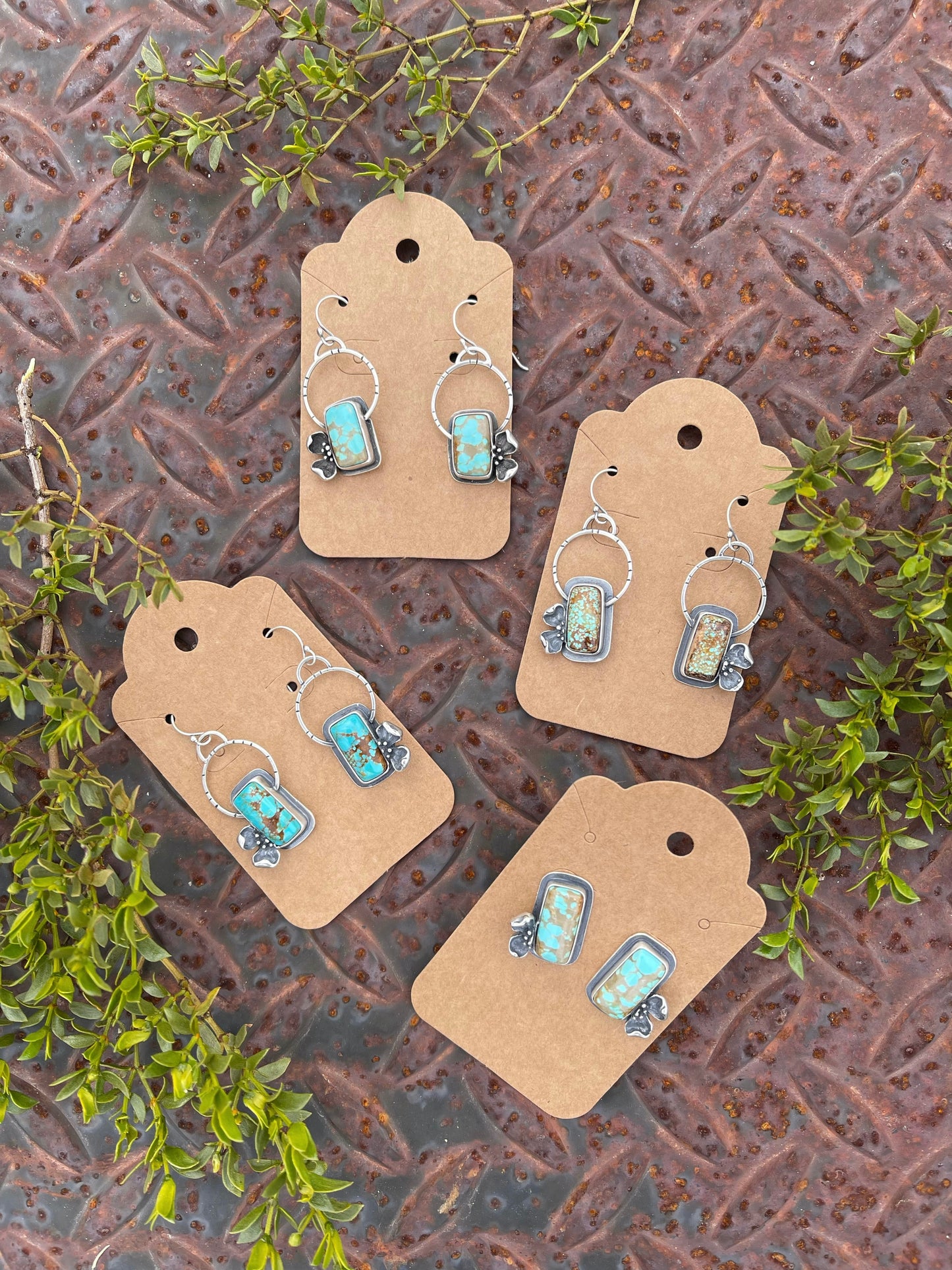 Dogwood Earrings #3 (stud version) // #8 Turquoise